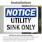Signmission Utility Sink Only, 14 in W x Rectangle, Vinyl Decal OS-2PACK-NS-D-1014-L-18848 - alternate 4